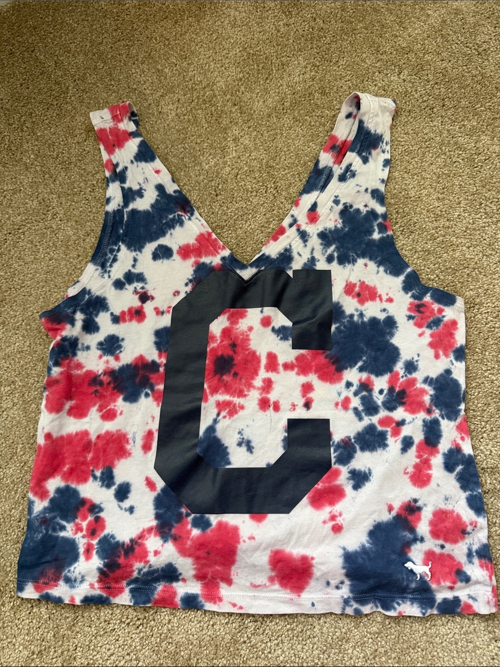 MLB Cleveland V Neck Crop Top
